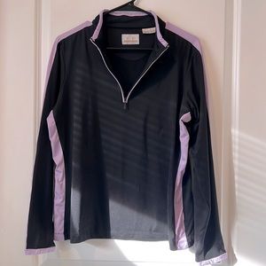 EP Pro Tour Tech Zip Up Women’s Size Large Black and Lavender Golf Pullover